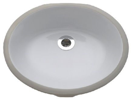 Oval white ceramic vanity sink