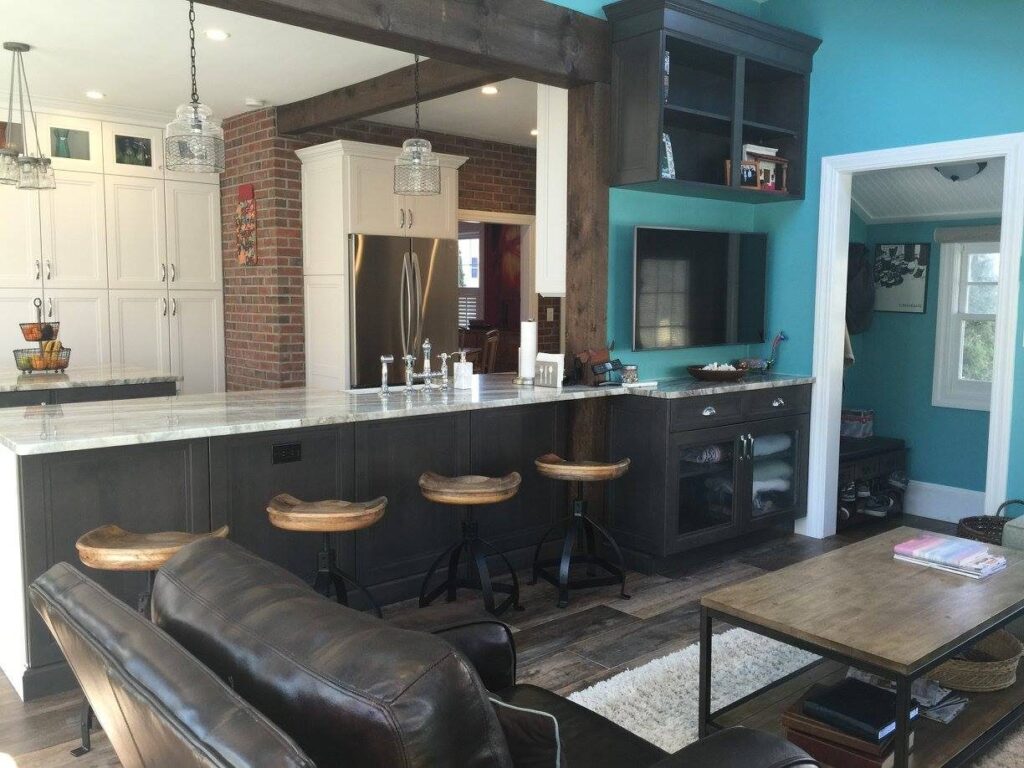 West Roxbury Victorian Kitchen and Living Room – photo 7 of 19