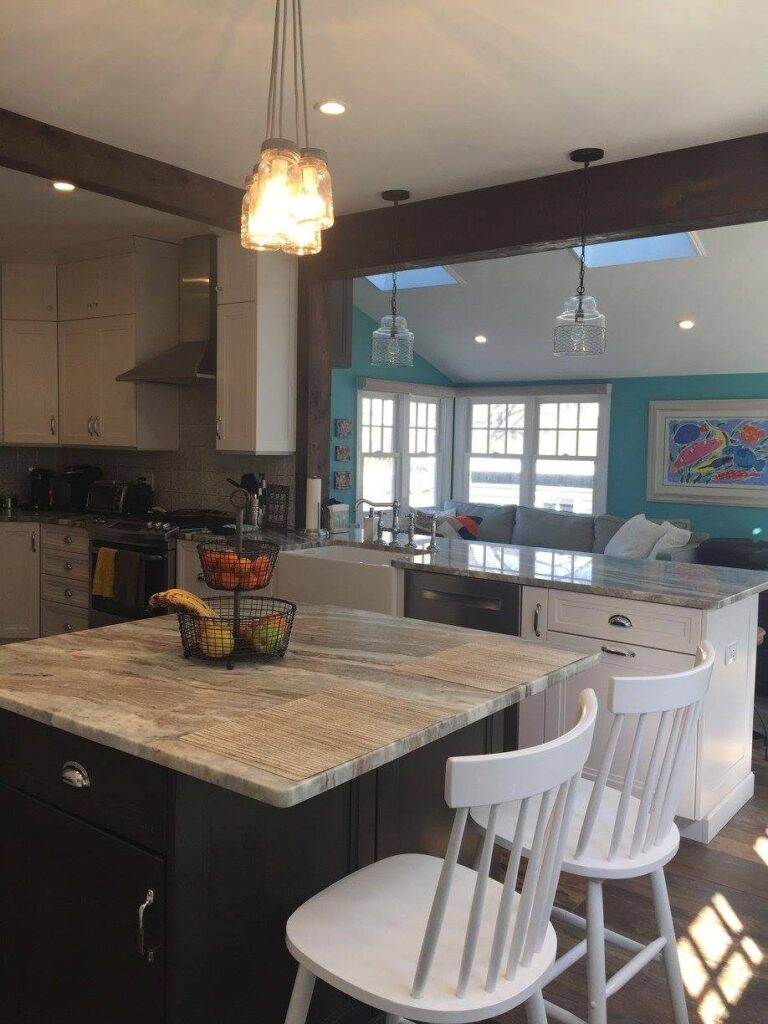West Roxbury Victorian Kitchen and Living Room – photo 17 of 19