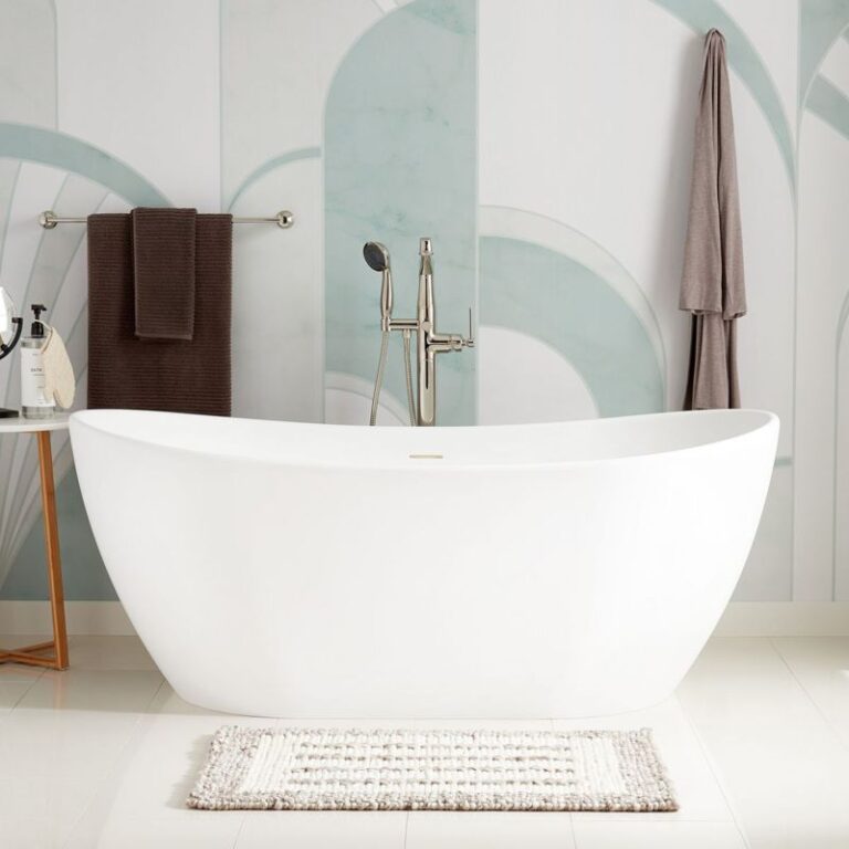 71" Winifred Solid Surface Freestanding Tub - Matte Finish