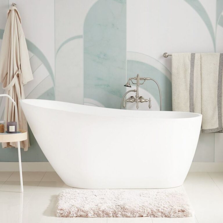 66" Sheba Solid Surface Freestanding Tub - Matte Finish
