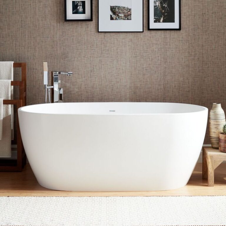 59" Ocala Solid Surface Freestanding Tub