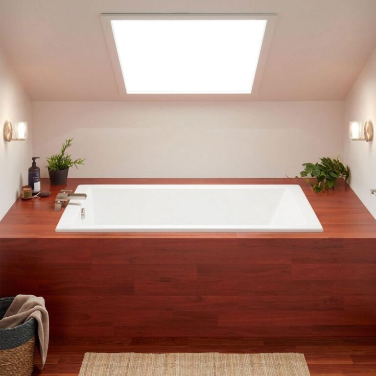 60" x 32" Sitka Acrylic Drop-In Whirlpool Tub