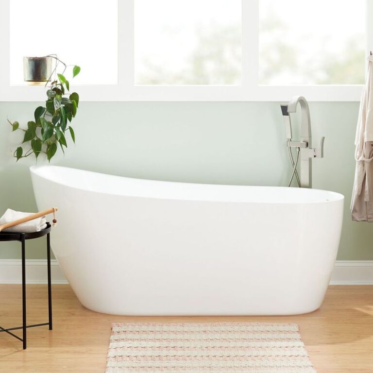 71" Sheba Acrylic Slipper Air Tub with Foam