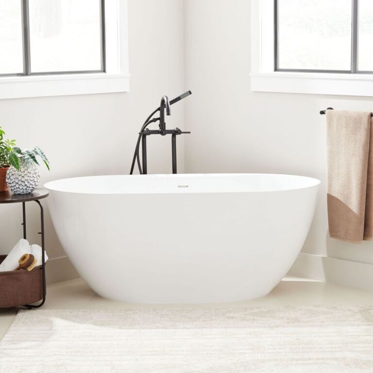 66" Patera Solid Surface Freestanding Tub