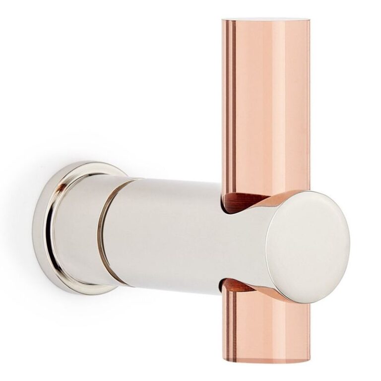 Clanora Acrylic Hook - Rose/Polished Nickel