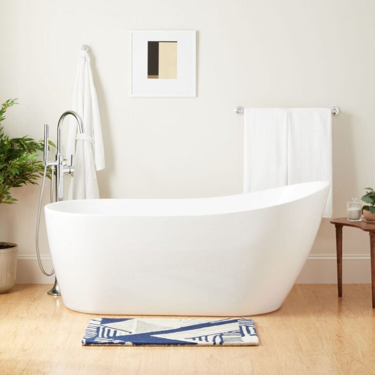 59" Sheba Acrylic Slipper Tub with Foam