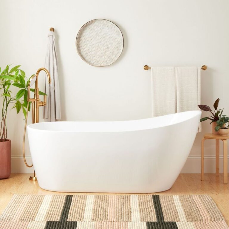 66" Sheba Acrylic Slipper Tub with Foam