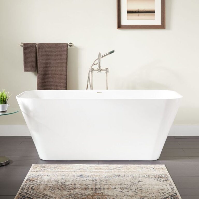 59" Inoma Solid Surface Freestanding Tub