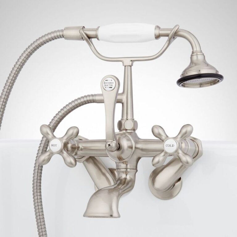 Tub Wall-Mount Telephone Faucet & Hand Shower