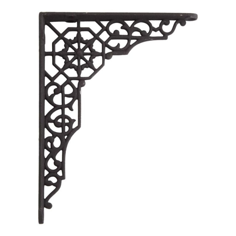 Nautical Wheel Scrollwork Iron Shelf Bracket
