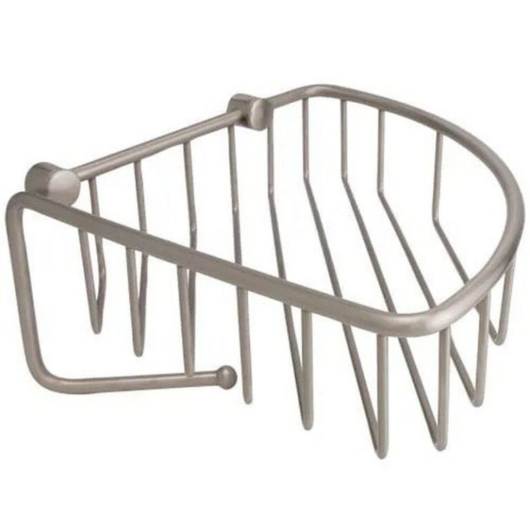 Solid Brass Corner Basket with Hook