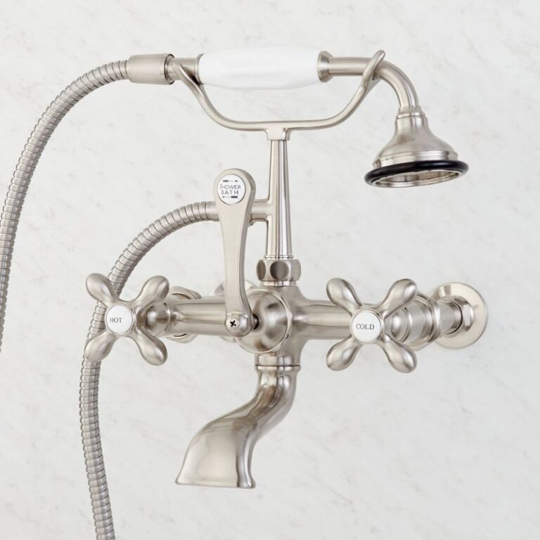 Wall-Mount Telephone Tub Faucet and Hand Shower