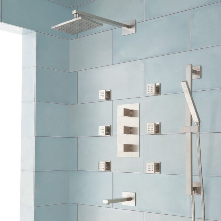 Onassis Thermostatic Tub & Shower System - 6 Body Sprays