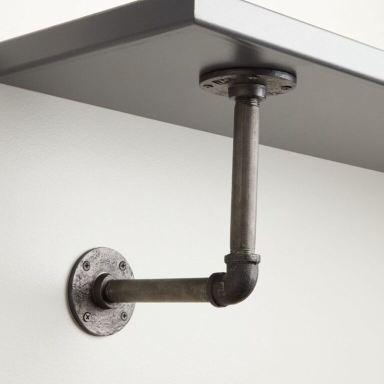 Gibson Iron Pipe L-Shaped Shelf Brackets