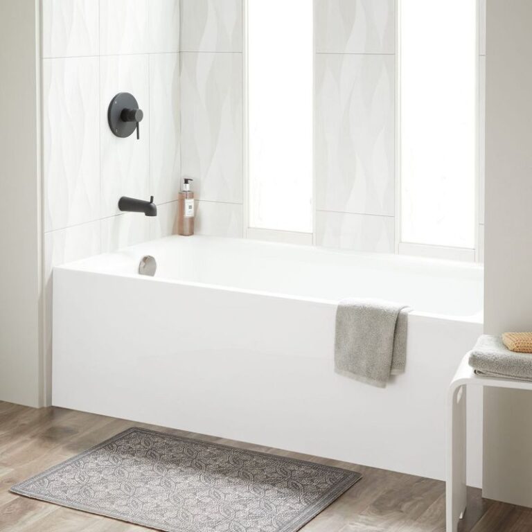 60" x 30" Sitka Acrylic Alcove Soaking Tub