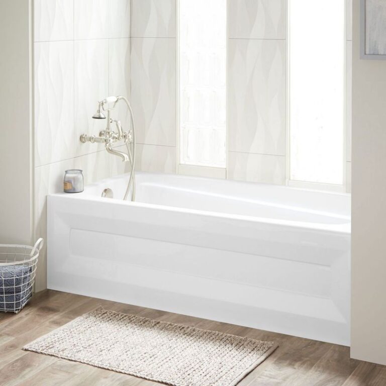 60" x 32" Bradenton Acrylic Alcove Soaking Tub