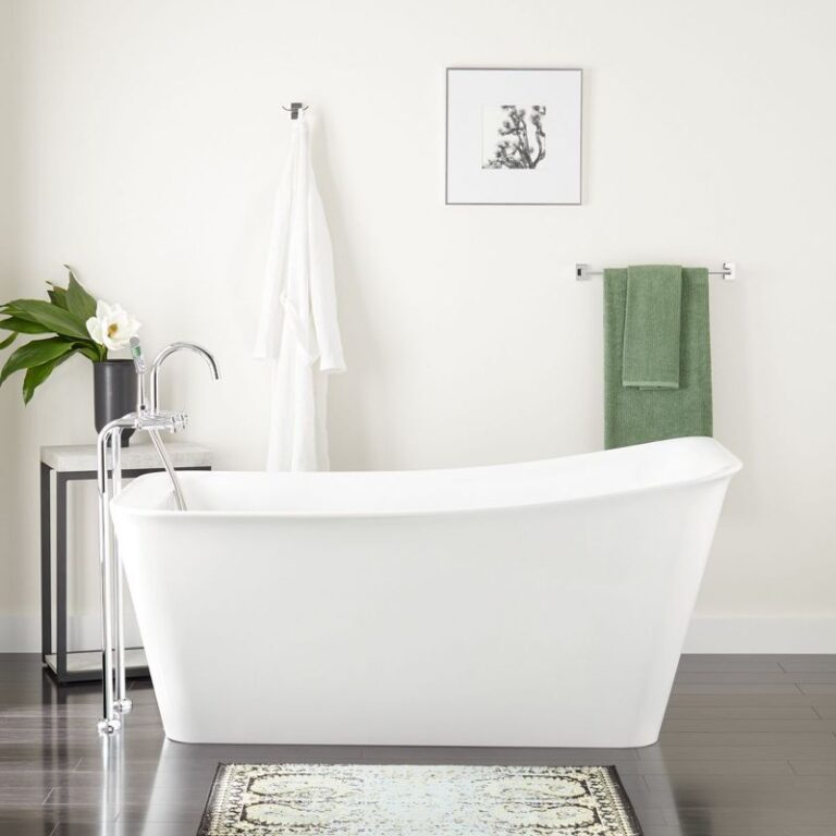 63" Souza Acrylic Freestanding Tub with Slotted Overflow