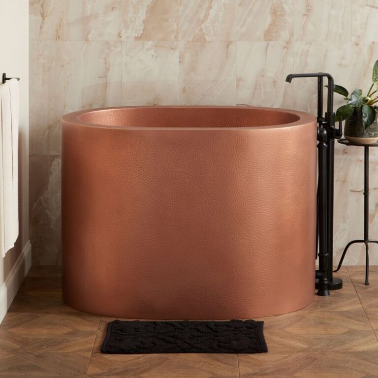 48" Raksha Copper Japanese Soaking Soaking Tub