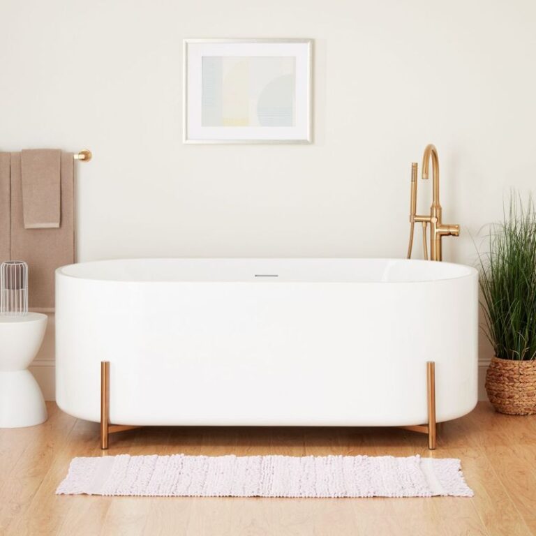 67" Conroy Acrylic Freestanding Tub with Metal Stand
