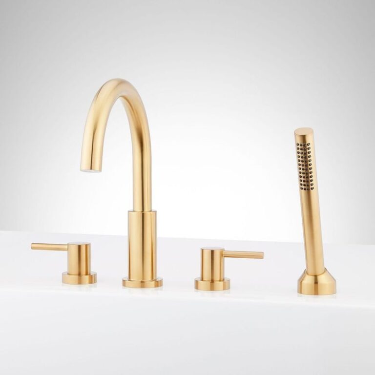 Lexia 4-Hole Roman Tub Faucet and Hand Shower