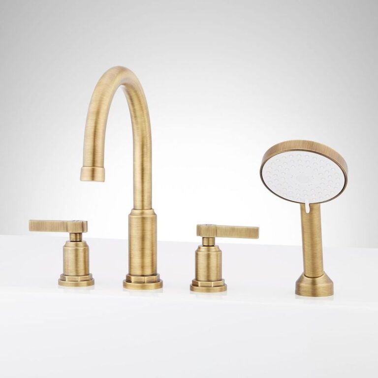 Greyfield 4-Hole Roman Tub Faucet and Hand Shower