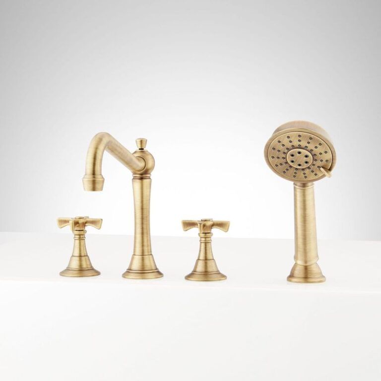 Marceau 4-Hole Roman Tub Faucet and Hand Shower