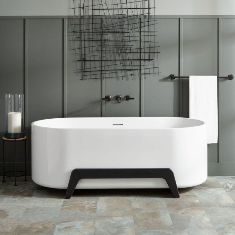 67" Conroy Acrylic Freestanding Tub with Wood Stand