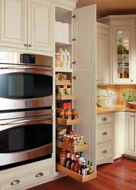 Omega utility cabinet with roll-out trays, modified to add one more tray
